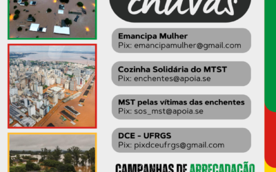 CAMPANHAS DE ARRECADAÇÃO PARA AS VÍTIMAS DAS CHUVAS NO RIO GRANDE DO SUL