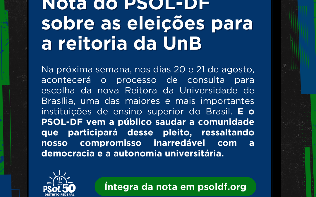 Nota do PSOL-DF sobre as eleições para a reitoria da UnB