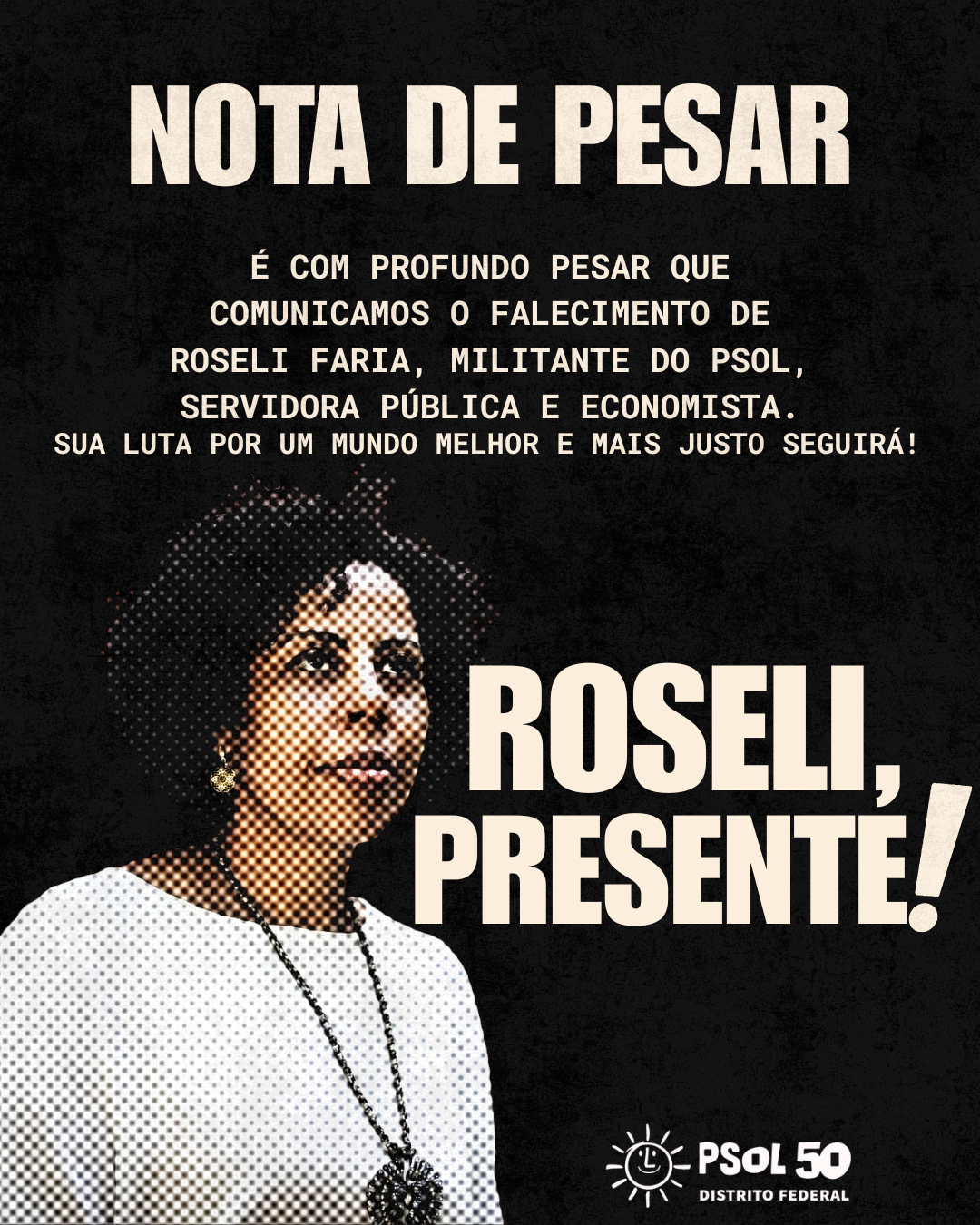 Nota de pesar do PSOL